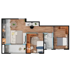 57m²