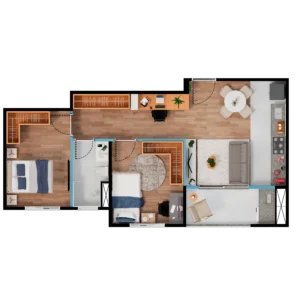 58m²